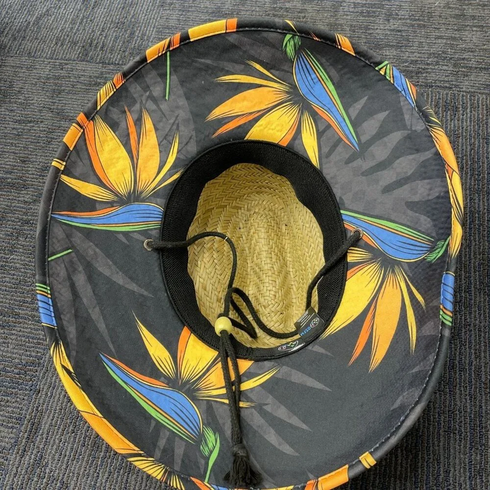 NWOT Maui Men's Straw Sun Bucket Hat Hawaiian Tropical i172 - Picture 8 of 9